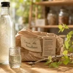Cure seve de bouleau : bouteille de sève et précautions