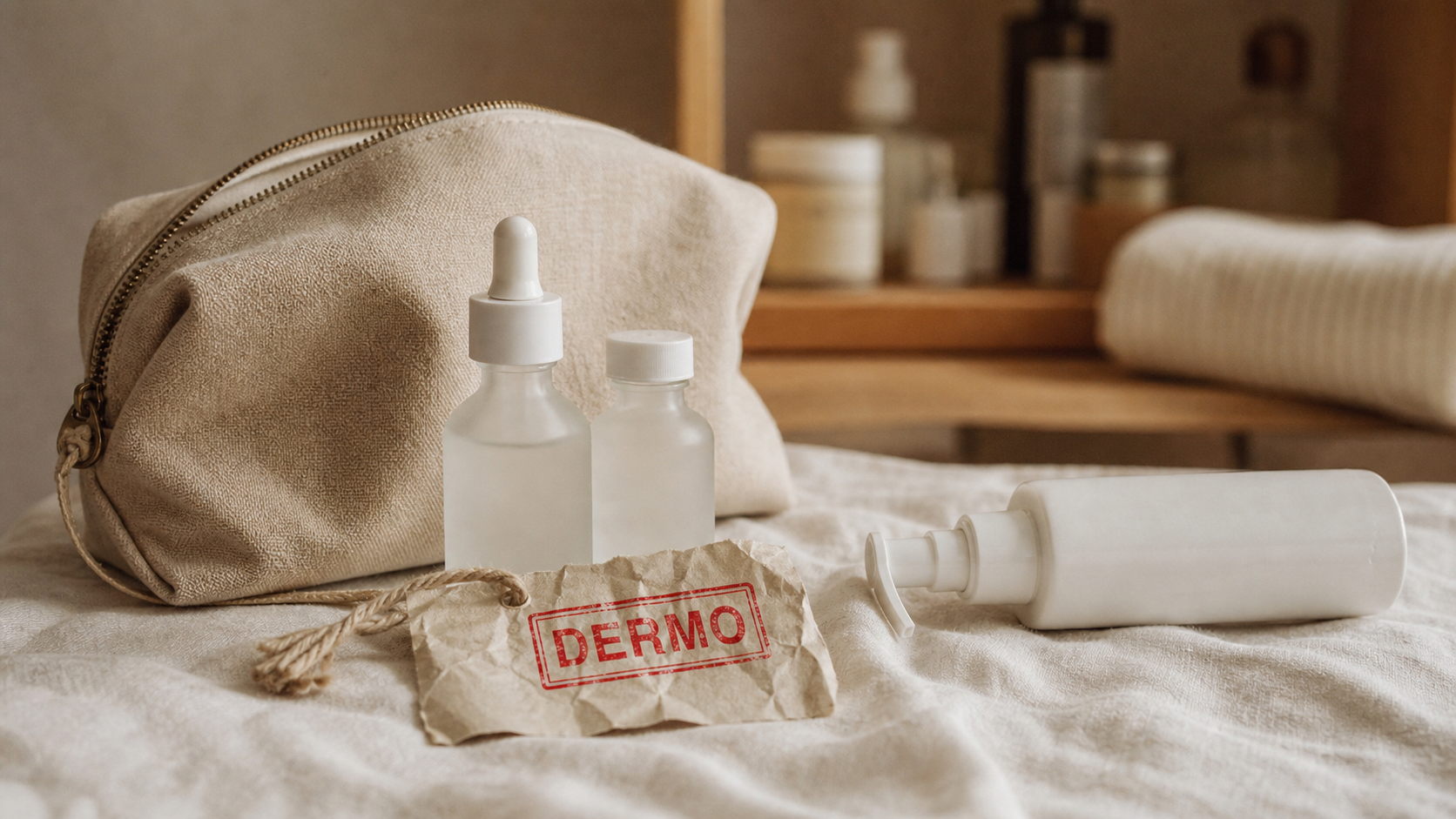 Dermo peau : trousse et flacons, éviter confusion avant d’acheter