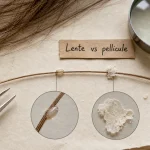 differencier lente et pellicule : test glissement cheveux et squames blanches