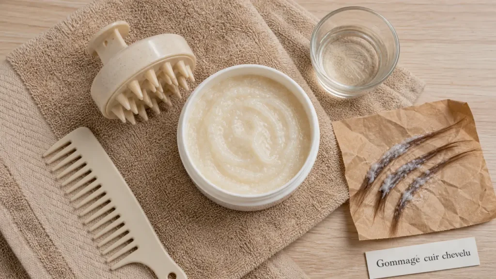 Gommage cheveux : purifier le cuir chevelu sans agresser les longueurs