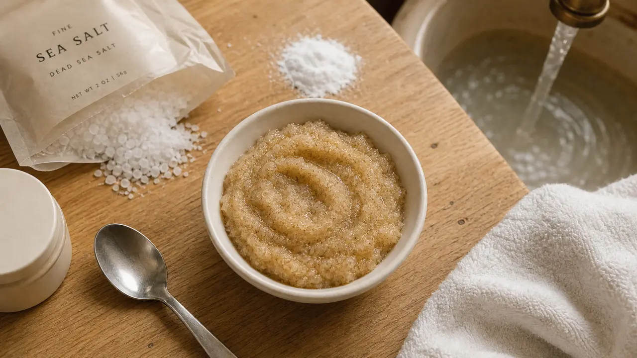 Gommage pour les pieds maison : pâte au sucre et huile, ingrédients naturels