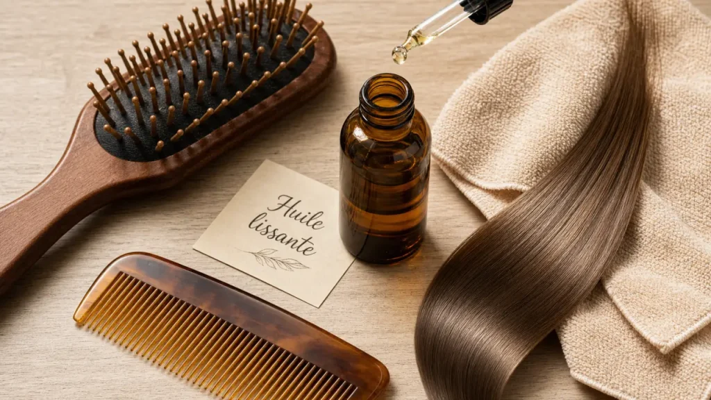 Huile pour cheveux lisse : le guide pour discipliner, protéger et faire briller sans alourdir
