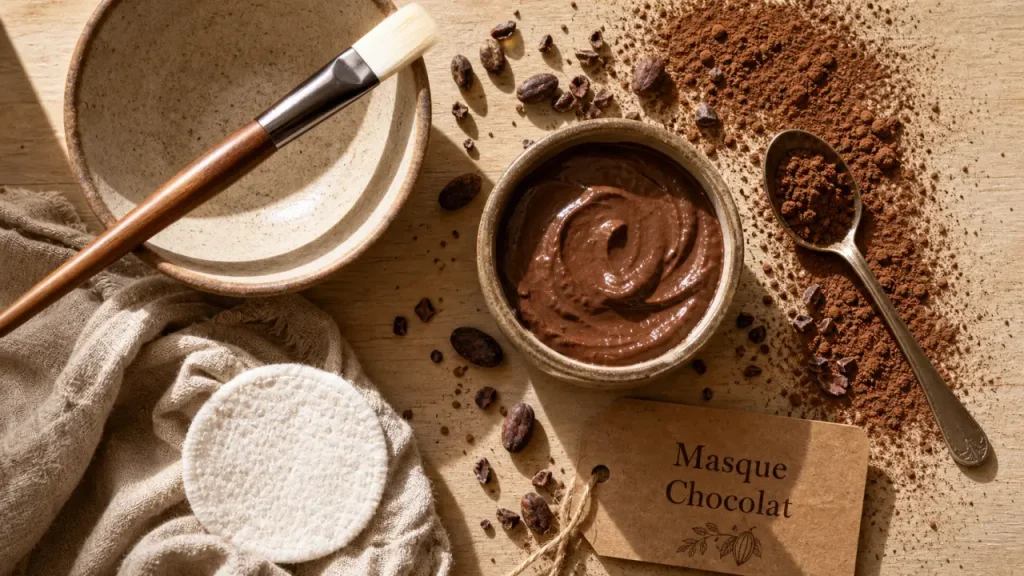 Masque chocolat visage : éclat, confort et 15 minutes de pose sans tiraillement
