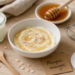 Masque pour le visage maison yaourt miel, pour peau sèche et teint terne