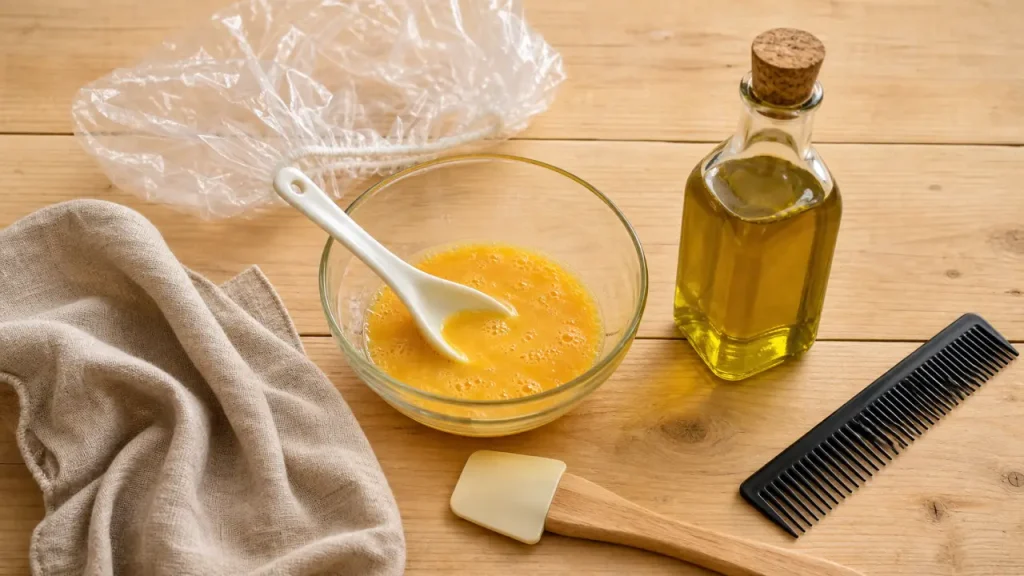 Œuf pour les cheveux : jaune, blanc ou entier, et comment éviter l’effet plâtre ?