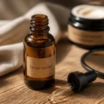 Sérum tenseur effet lift dans un flacon ambré