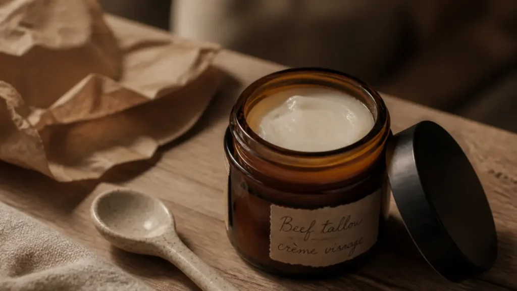 Beef tallow crème visage : nourrir la peau sèche sans alourdir les pores