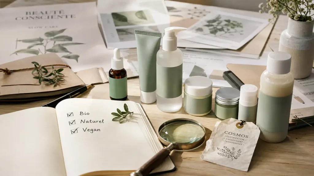 Marque de cosmétique bio : labels, fabrication française et preuves à vérifier