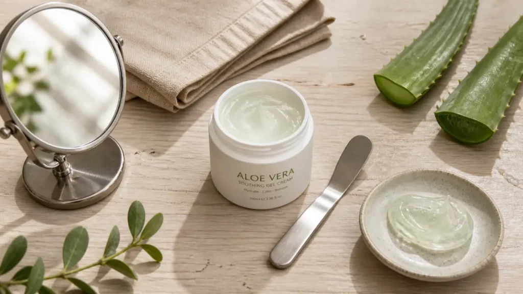 Crème aloe vera visage : hydratation et fini non gras pour les peaux sensibles