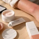Crème rosacée visage anti-rougeurs, boutons et vaisseaux visibles