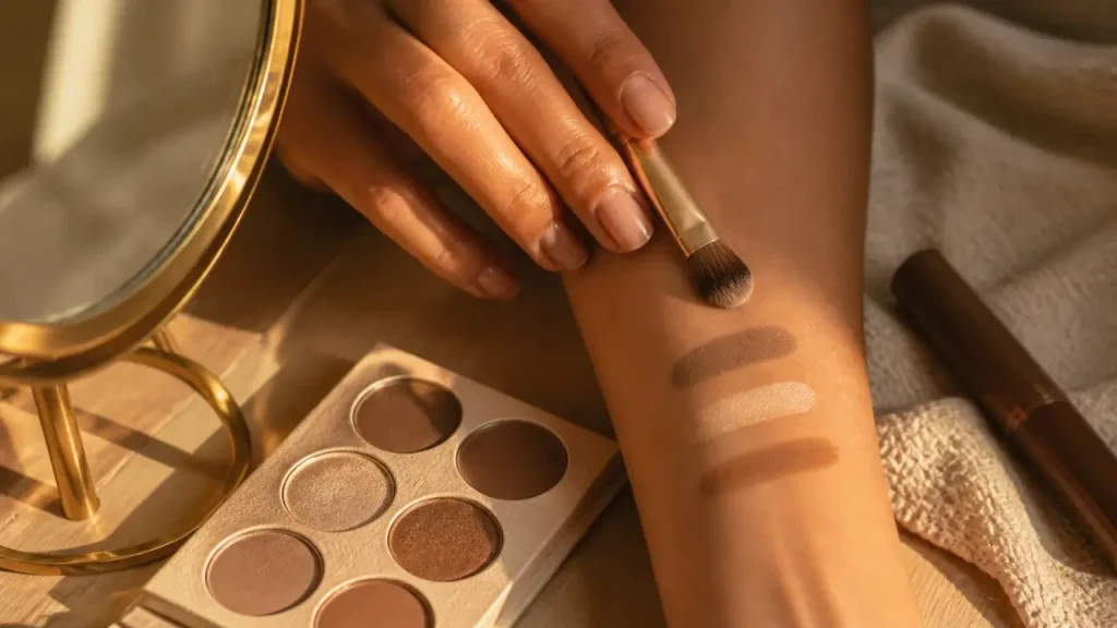 Yeux marrons : les couleurs nude, le point de lumière et les erreurs qui ternissent le regard