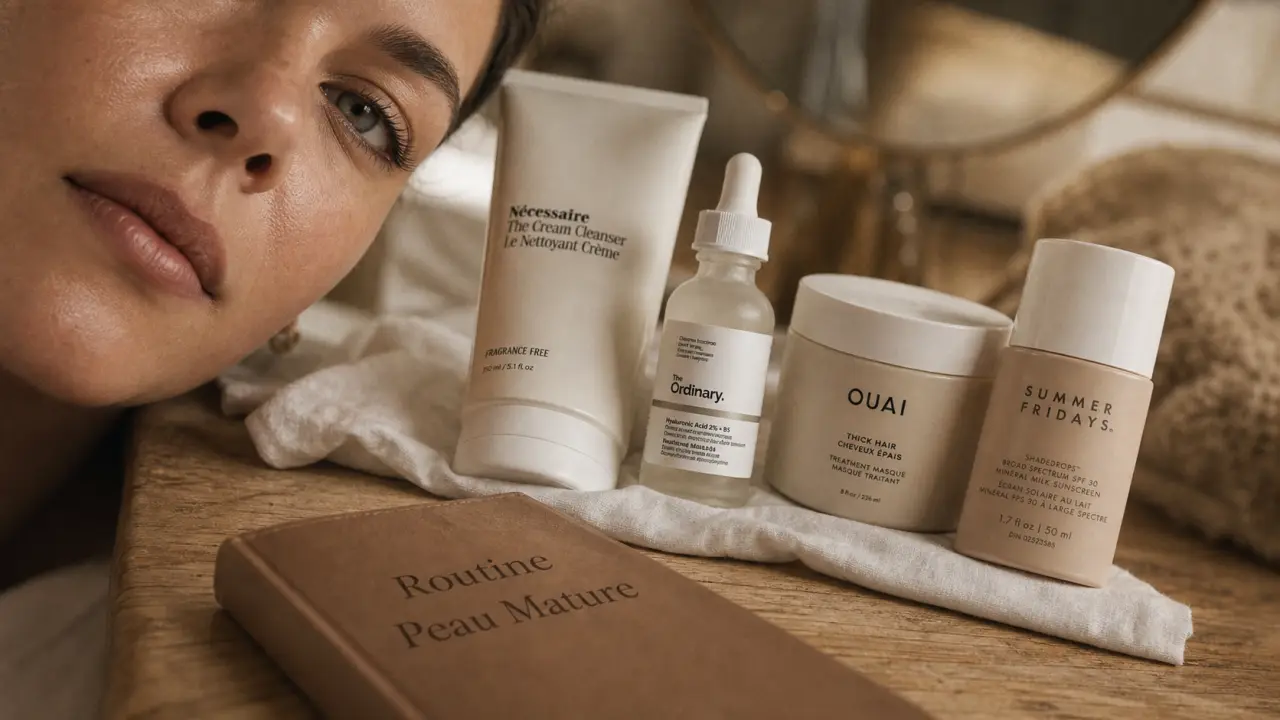 Soin visage peau mature : hydrater et raffermir, texture crème et sérum