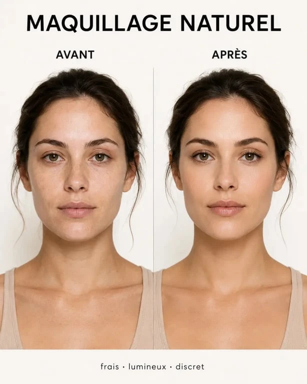 Comment faire un maquillage naturel avant et après, résultat frais et sans effet masque