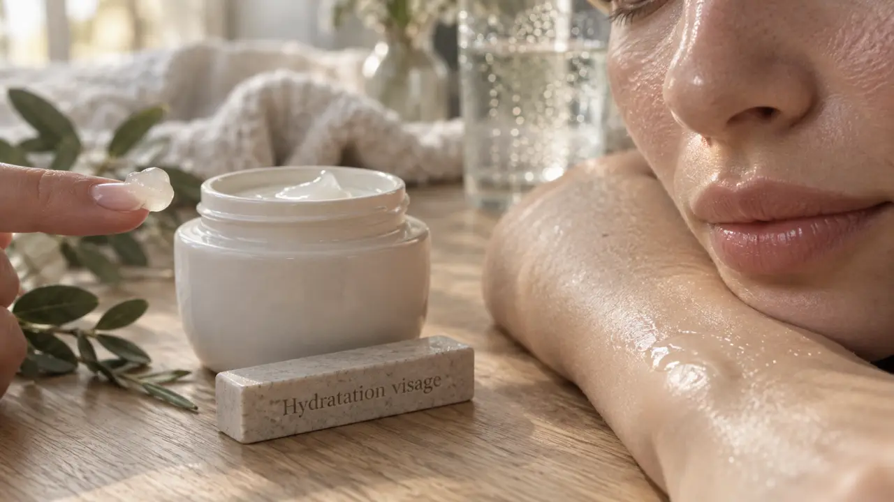 Soin hydratant visage : texture apaisante sans graisser