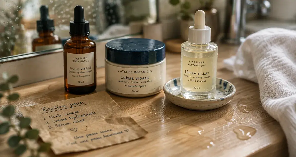 Marque soin visage : dermo, naturel ou K-beauty sur table